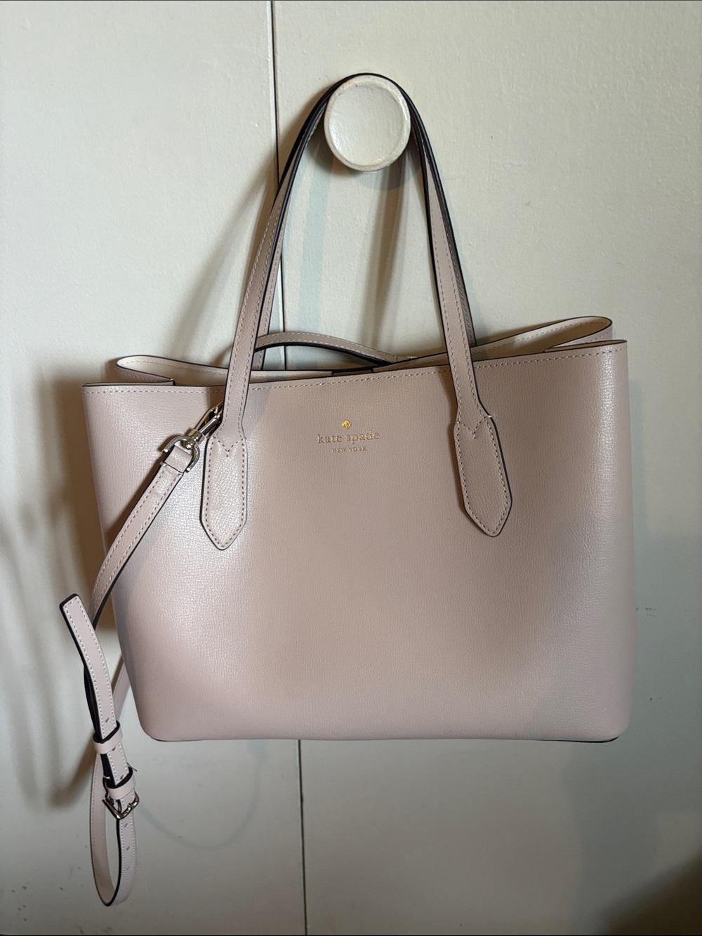 kate spade Blush Pink Leather Tote with Detachable Strap